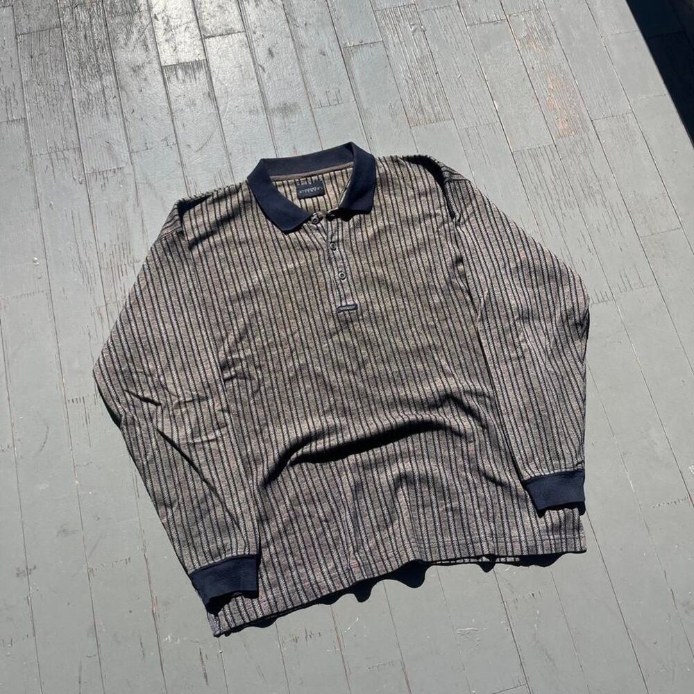 Vintage Givenchy Old Money Y2K Striped Polo Longsleeve